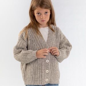 Babaa kids wool cardigan no 19 mist, size 8